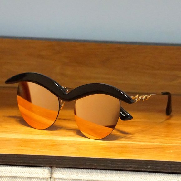 Angry birds shape Gray lens & Gold Mirror sunglasses  Stand Out in Style! main image 5